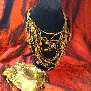 Multiple Layered Beaded Adjustable Necklace!